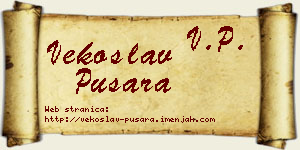 Vekoslav Pušara vizit kartica